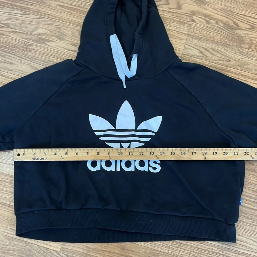 Adidas Sweatshirt Cropped Hoodie Size XL - Picture 4 of 5